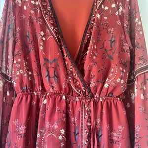 Francesca’s high low burnt orange dress. S